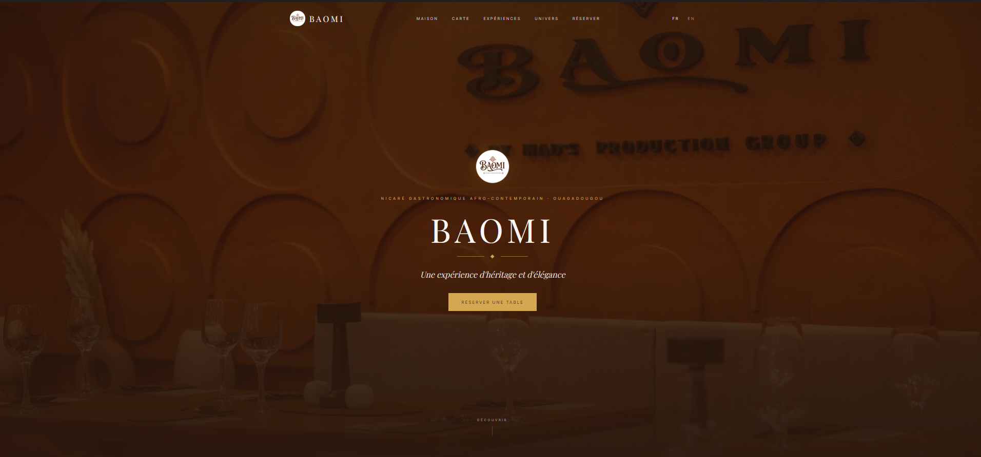 Capture d'écran du site BAOMI