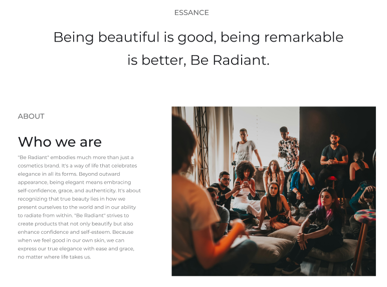 Landing page design with vibrant colors and product showcase